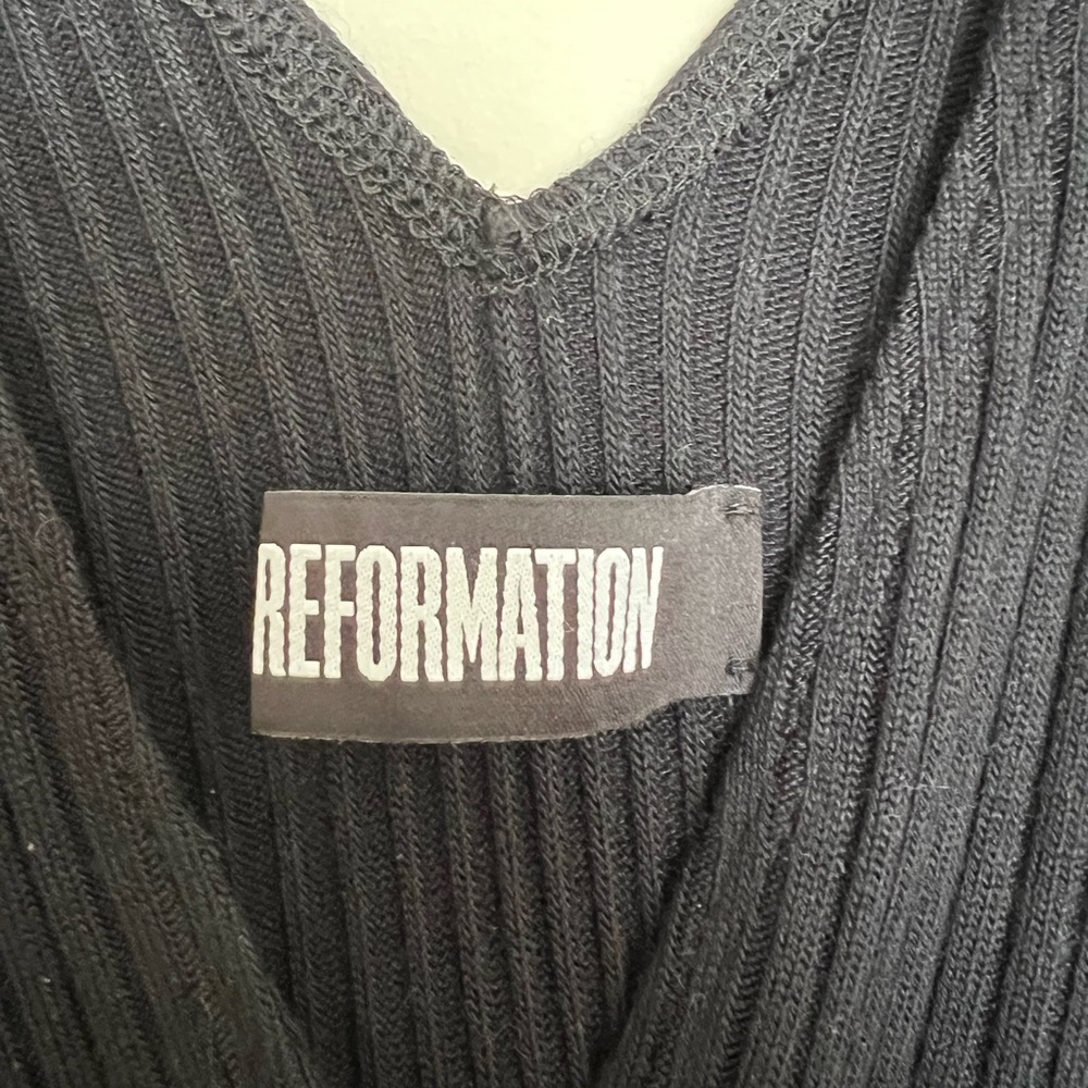 Reformation Ribbed Button-Down Maxi Dress - Picture 5 of 5